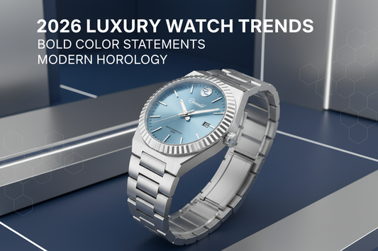 Plata Azul luxury watch with blue dial showcasing 2026 watch trends